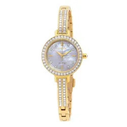 Đồng Hồ Nữ Citizen Quartz Watch Eco-Drive Silhouette Crystal EM0862-56D Màu Vàng Gold