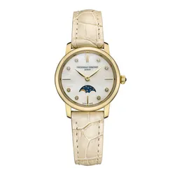 Đồng Hồ Nữ Frederique Constant Slimline FC-206MPWD1S5 Màu Be Vàng
