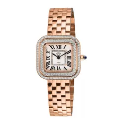 Đồng Hồ Nữ Gevril Bellagio Quartz Gold-Tone Diamond Women's Watch Màu Vàng Hồng