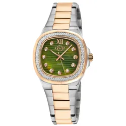 Đồng Hồ Nữ Gevril GV2 Potente Diamond Watch 18207B Màu Bạc/Vàng