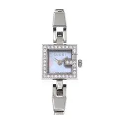 Đồng Hồ Nữ Gucci Mini Mother Of Pear Dial Diamond Steel Women's Watch YA102541 Màu Bạc D-PA