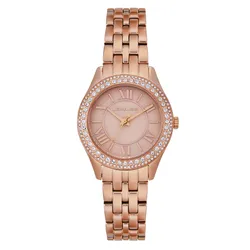 Đồng Hồ Nữ Michael Kors Harlowe Three-Hand Rose Gold-Tone Stainless Steel Watch MK4845 Màu Vàng Hồng