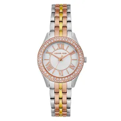 Đồng Hồ Nữ Michael Kors Harlowe Three-Hand Tri-Tone Stainless Steel Watch MK4846 Màu Vàng Phối Bạc
