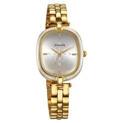 Đồng Hồ Nữ Sonata Utsav Silver Dial Watch 8168YM03 Màu Vàng