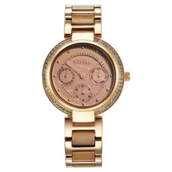 Đồng Hồ Nữ Titan Acetate Mother Of Pearl Quartz Multifunction Hybrid Strap Watch 95187KD03 Màu Nâu