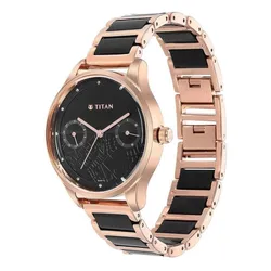 Đồng Hồ Nữ Titan Axetat Purple Acetate 35mm 2670WD01 Màu Đen