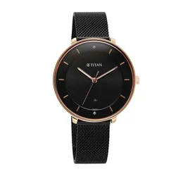 Đồng Hồ Nữ Titan Black Dial Analog Watch 2651KM03 Màu Đen