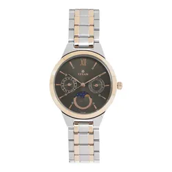 Đồng Hồ Nữ Titan Elegance Moonphase Two-Tone Watch 2590KM02 Màu Vàng/Bạc