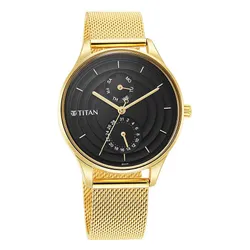 Đồng Hồ Nữ Titan Neo Workdays Black Dial Quartz Watch 2670YM02 Màu Vàng