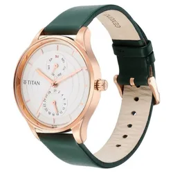 Đồng Hồ Nữ Titan Neo Workdays Silver Dial Quartz Multifunction Leather 2670WL05 Màu Xanh Trắng