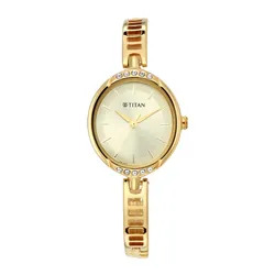 Đồng Hồ Nữ Titan Quartz Analog Gold Dial Watch 2637YM01 Màu Vàng