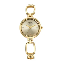 Đồng Hồ Nữ Titan Raga Champagne Dial Watch 2725YM01 Màu Vàng Kim