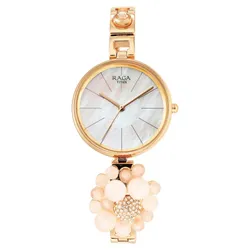 Đồng Hồ Nữ Titan Raga Delight Analog Watch 95201WM01 Màu Vàng Hồng