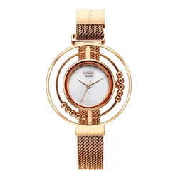 Đồng Hồ Nữ Titan Raga Delight Mother Of Pearl Dial Watch 95203WM01 Màu Vàng Hồng