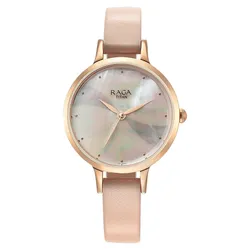 Đồng Hồ Nữ Titan Raga Power Pearls Watch With Metal Strap 2666WL04 Màu Hồng Pastel