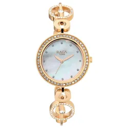 Đồng Hồ Nữ Titan Raga Refresher Watch Metal Strap 2539WM03 Màu Vàng Hồng