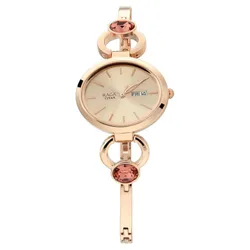 Đồng Hồ Nữ Titan Raga Viva Rose Gold Dial Analog with Day and Date Metal Strap Watch 2621WM01 Màu Vàng Hồng