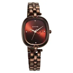Đồng Hồ Nữ Sonata Utsav Brown Dial Watch 8168QM01 Màu Nâu