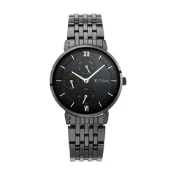 Đồng Hồ Nữ Titan Workwear Black Dial Watch 2652NM01 Màu Đen