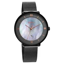 Đồng Hồ Nữ Titan Workwear Mother Of Pearl Dial Stainless Steel Strap Watch 2651QM04 Màu Đen