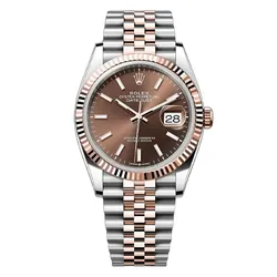 Đồng Hồ Rolex Datejust 36mm Everose Jubilee 126231 Màu Nâu Bạc
