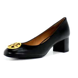 Giày Cao Gót Tory Burch Black With Gold Hardware Chelsea Nappa Leather 80736 Màu Đen Size 36