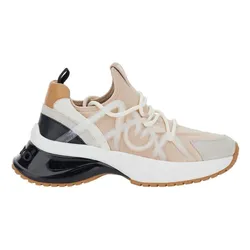 Giày Sneaker Nữ Pinko Ariel Multicolor With Love Birds Detail In Tech Fabric Màu Nude Size 38