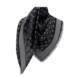 Khăn Choàng Nữ Louis Vuitton LV Monogram Shine Shawl M75123Màu Đen