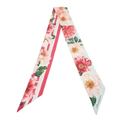 Khăn Nữ Dolce & Gabbana D&G Floral Print Silk Scarf FS215AGDV62HC2AIPZ Màu Hồng Xanh D-HH