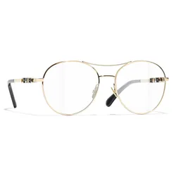 Kính Mắt Cận Chanel 0CH2214 C395 Pilot Eyeglasses Màu Vàng Gold  