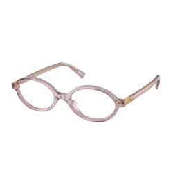 Kính Mắt Cận Miu Miu 0MU 01XV 12W1O1 Transparent Mauve Màu Hồng  