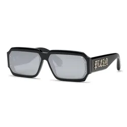 Kính Mát Philipp Plein Sunglasses SPP150 - 0700 Màu Bạc/Đen