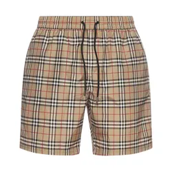 Quần Bơi Nam Burberry Check Print Swim Màu Beige Size S