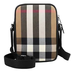 Túi Đeo Chéo Nam Burberry Men's Paddy Check Crossbody Bag Taupe Brown 80845581 Phối Màu
