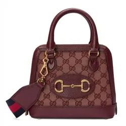 Túi Đeo Chéo Nữ Gucci Horsebit 1955 GG Supreme Hand Bag Leather Burgundy Màu Đỏ