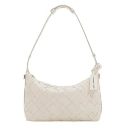 Túi Đeo Vai Nữ Charles & Keith CNK Ivette Woven Shoulder Bag Cream CK2-20151510 Màu Trắng Kem