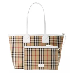 Túi Tote Nữ Burberry Small London Tote Bag In Archive Màu Trắng Be