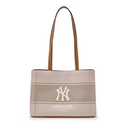 Túi Tote MLB Varsity Lettering Canvas Tote Bag New York Yankees 3ABQB015N-50CRS Màu Kem