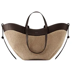 Túi Tote Nữ Polène Cyme Edition Alpaca Màu Nâu Be
