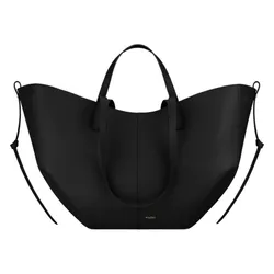 Túi Tote Nữ Polène Cyme Edition Textured Black Màu Đen