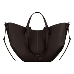 Túi Tote Nữ Polène Cyme Edition Textured Ebony Màu Nâu Gỗ