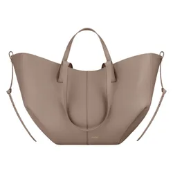 Túi Tote Nữ Polène Cyme Edition Textured Taupe Màu Taupe