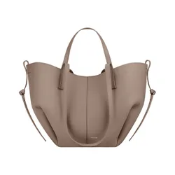 Túi Tote Nữ Polène Cyme Mini Edition Textured Taupe Màu Taupe