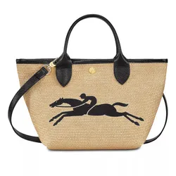 Túi Xách Tay Nữ Longchamp Le Panier Pliage 10144HZB 001 Handbag Màu Đen Be 