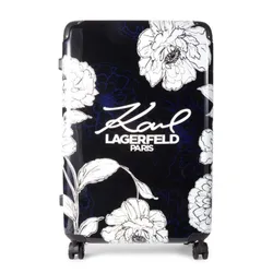 Vali Karl Lagerfeld Floral Spinner Suitcase Màu Đen Size 24 Inch