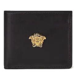 Ví Nam Versace La Medusa Bifold (6 Card Slot) Wallet Black Màu Đen