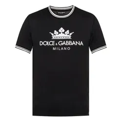 Áo Phông Dolce & Gabbana D&G Black Logo Printed TShirt G8IR4T FU7EQ Màu Đen Size 46