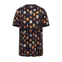 Áo Phông Nam Dolce & Gabbana D&G Tshirt G8HI7T G7C5F Màu Đen Họa Tiết Size 44