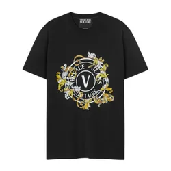 Áo Phông Nam Versace Jeans Couture T-Shirt With Logo 78GAHC01 CJ01C G89 Màu Đen Size M
