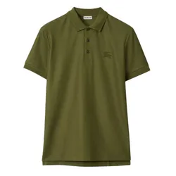 Áo Polo Nam Burberry Cotton Polo Shirt SS25 80991641 Màu Xanh Olive Size XS